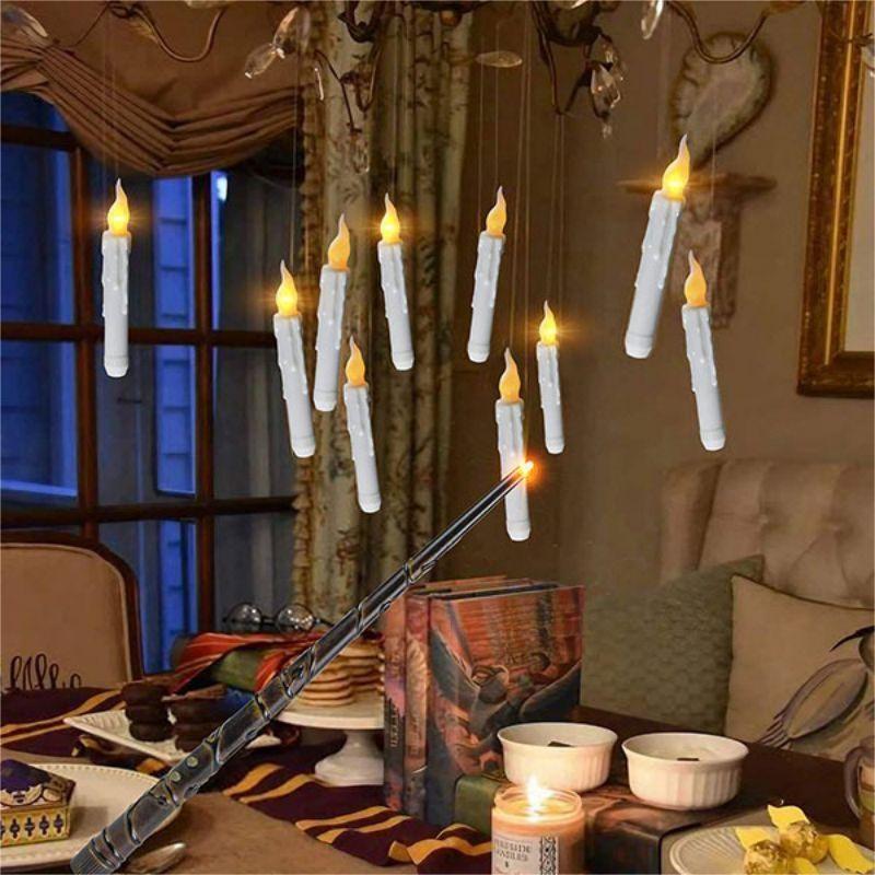 Spooky Halloween Floating Candles Set with Remote