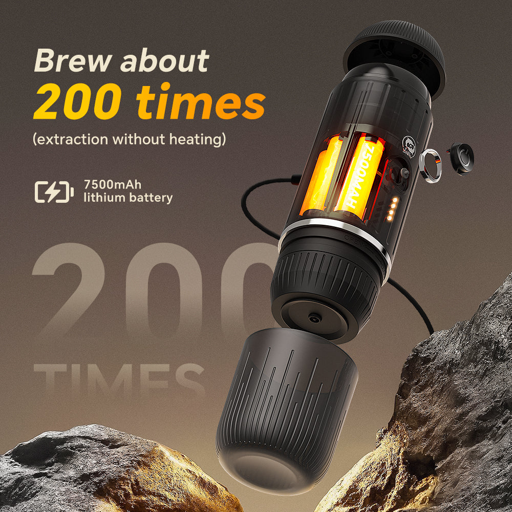 Compact Travel Espresso Maker with USB Charging