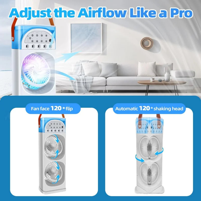 Compact Personal AC with Humidifier and Night Light