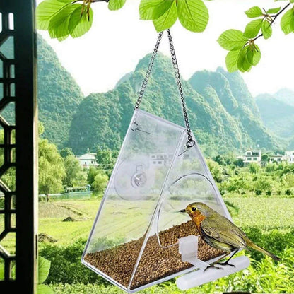 Transparent Outdoor Bird Feeder for Garden Decor - Befez