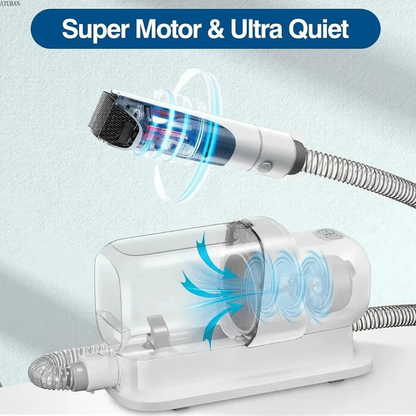 Quiet Pet Grooming Kit with Vacuum and Clippers Set