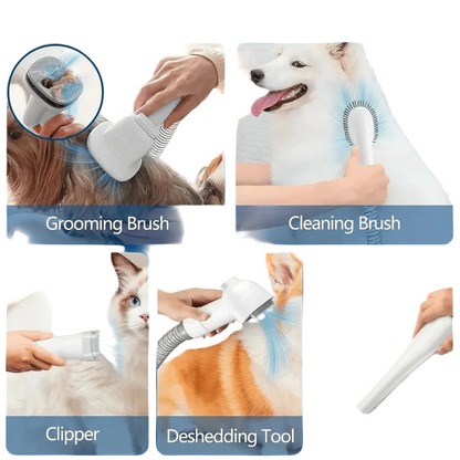 Quiet Pet Grooming Kit with Vacuum and Clippers Set