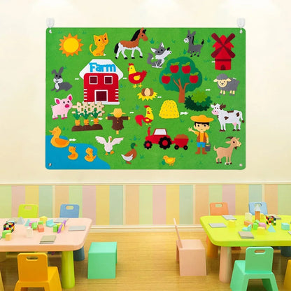 Interactive Learning Felt Board for Kids