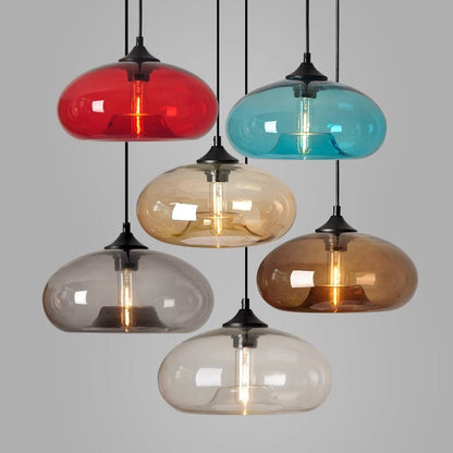 Retro Glass Hanging Lamp Pendant Light