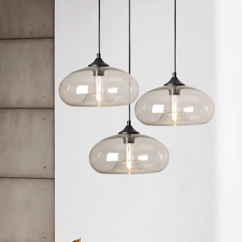 Retro Glass Hanging Lamp Pendant Light