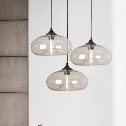 Retro Glass Hanging Lamp Pendant Light