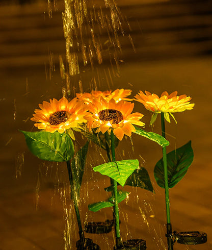 Outdoor Sunny Sunflower Garden Table Lamp
