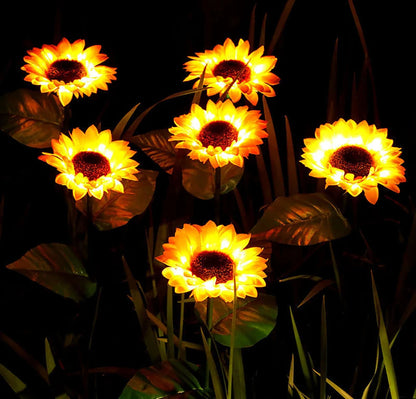 Outdoor Sunny Sunflower Garden Table Lamp