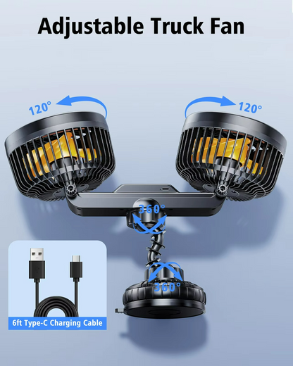 Portable Car Air Cooler Fan with Rechargeable Battery