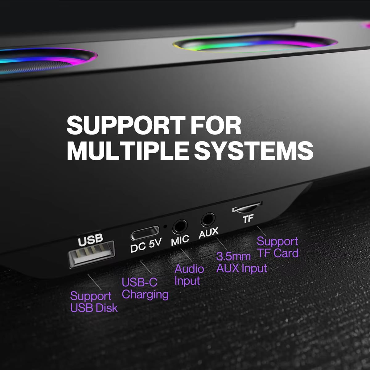 Colorful LED PC Sound Speakers
