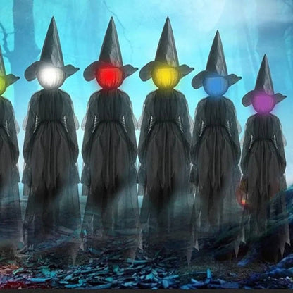 Spooky Animated Witch Halloween Decor Set