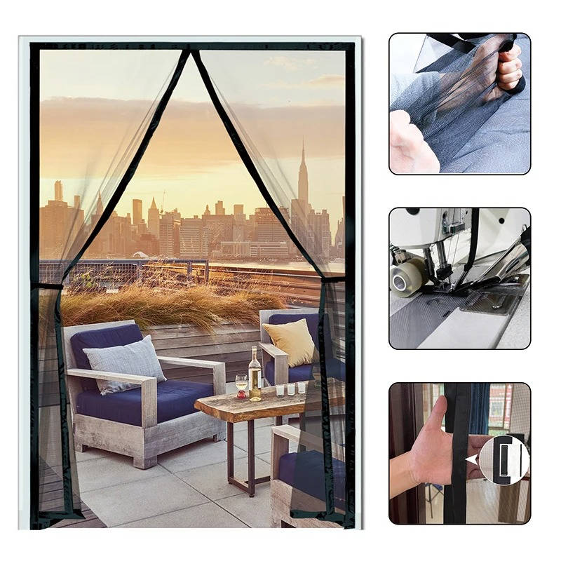 Adjustable Magnetic Mesh Screen Door