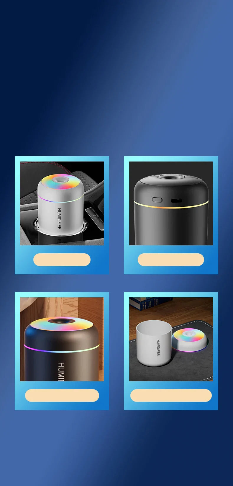 Compact Portable USB Humidifier with Aromatherapy