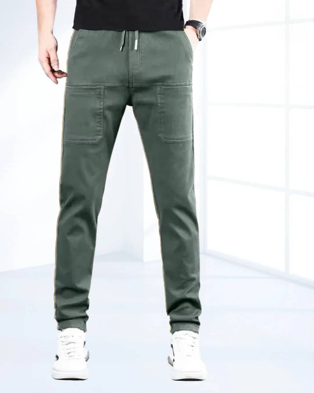 Flexible Mens Cargo Pants with Multiple Pockets