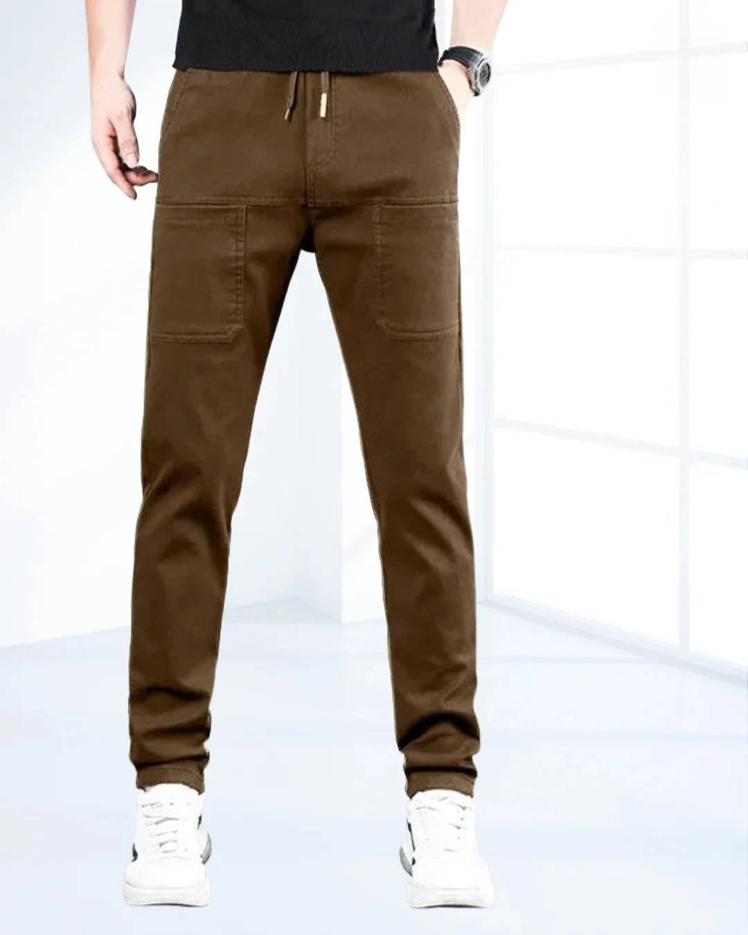 Flexible Mens Cargo Pants with Multiple Pockets