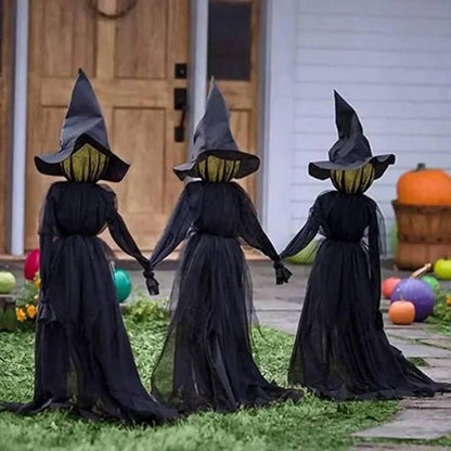 Spooky Animated Witch Halloween Decor Set