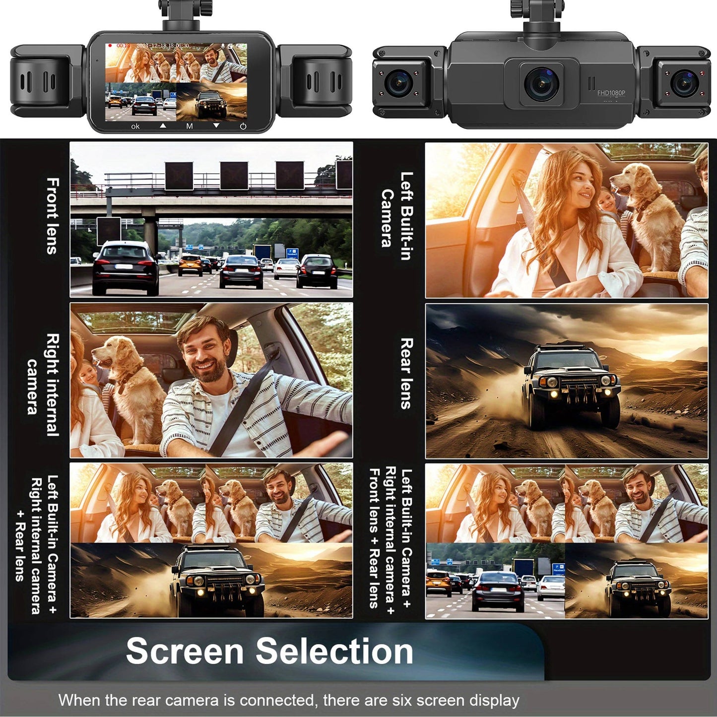 Dual Camera Car Dashboard Recorder With Night Vision
