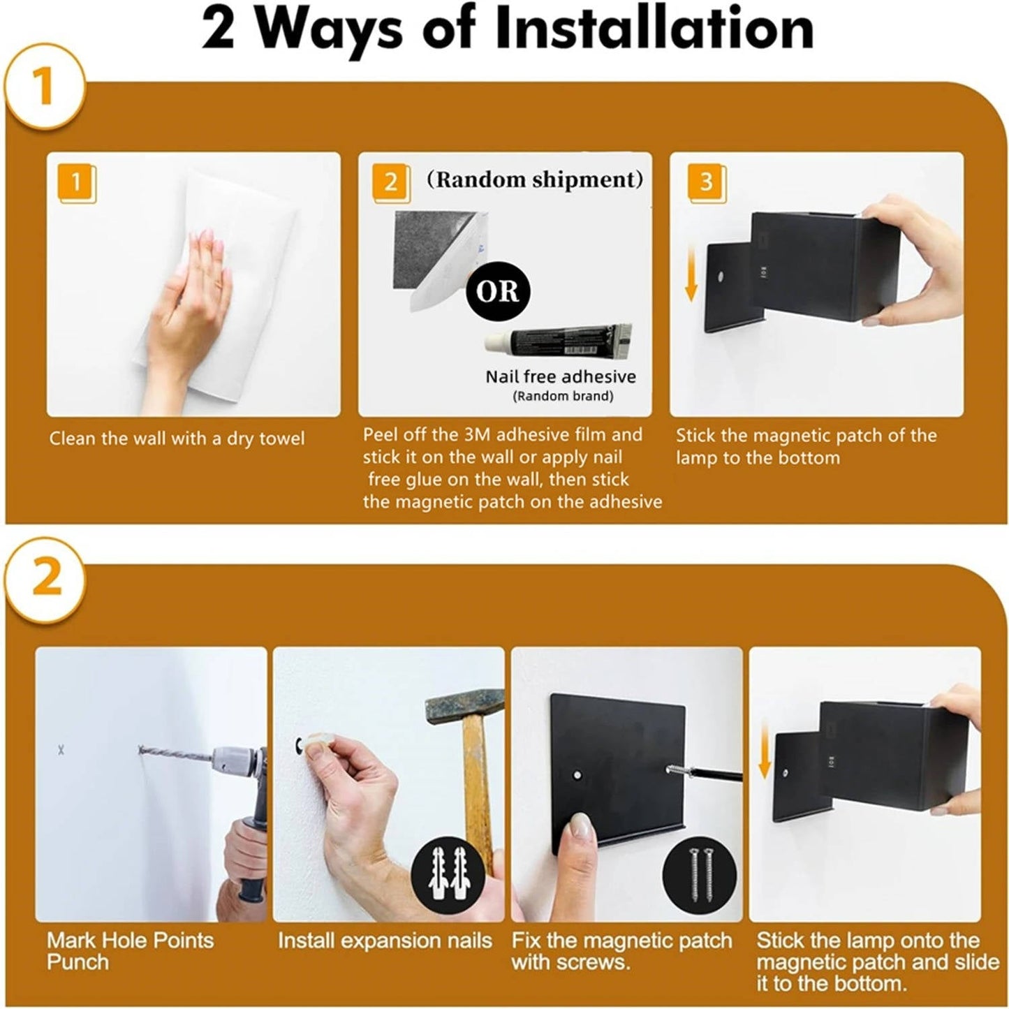 Smart Motion Sensor LED Wall Light with Remote