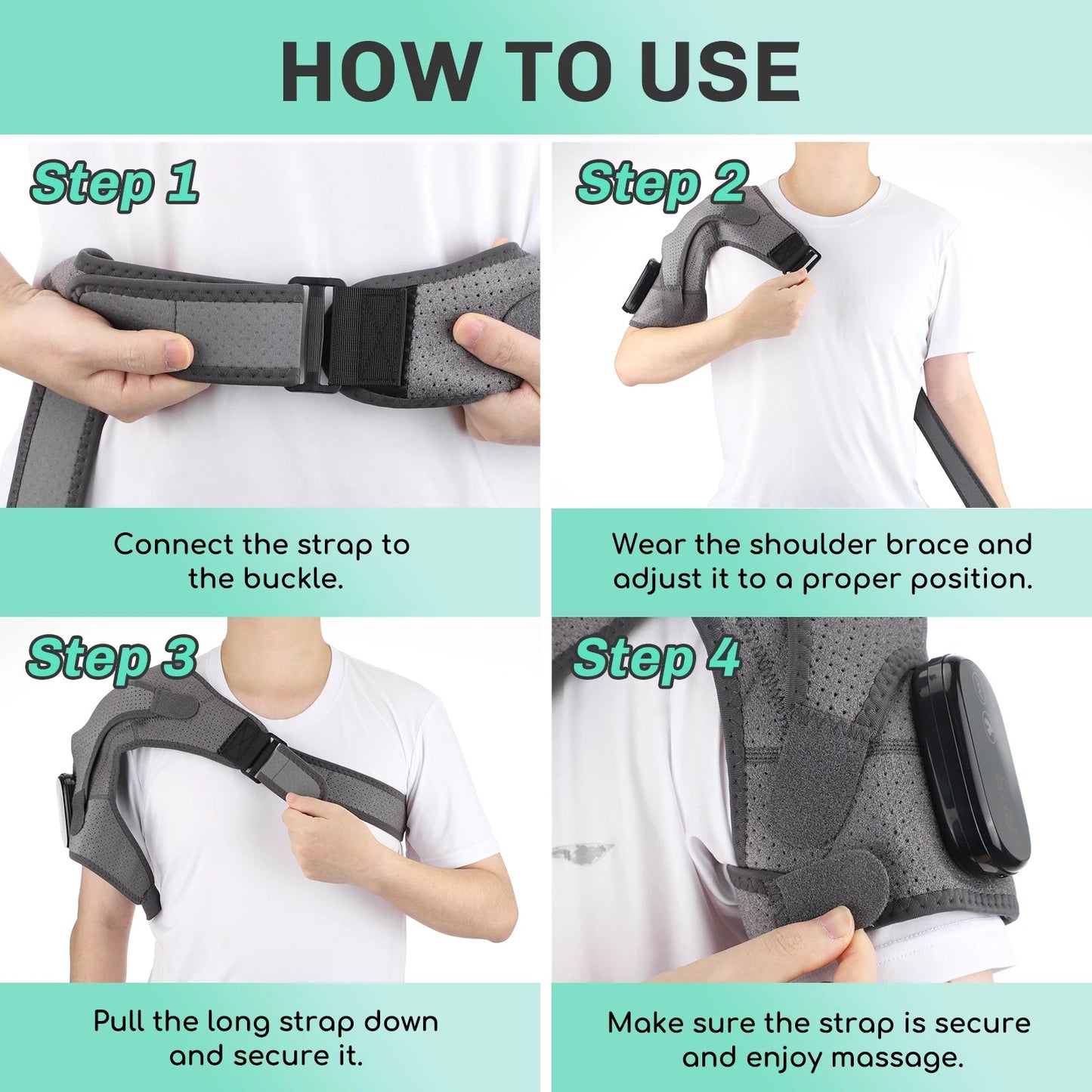 Relaxing Shoulder Massager with Heat and Vibration Therapy