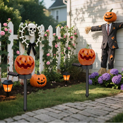 Bright LED Pumpkin Halloween Pathway Lights