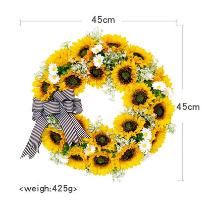 Bright Floral Circle Wreath