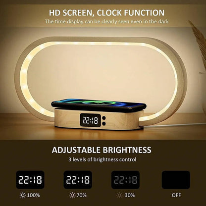 Smart Clock with Qi Charging and LED Nightlight