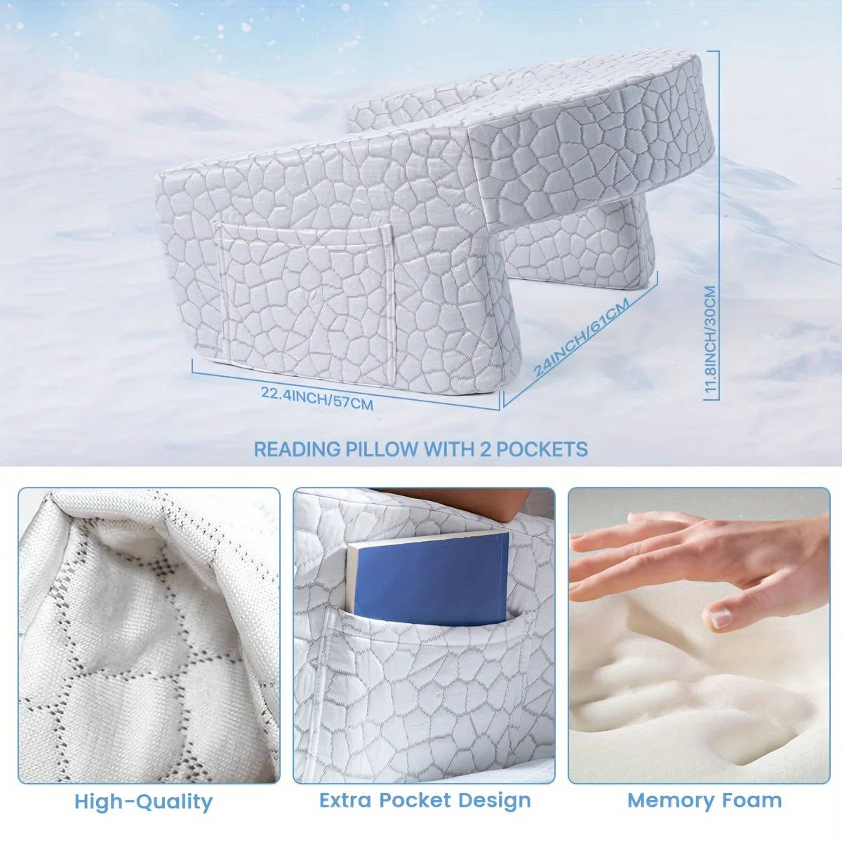 Soft Bed Rest Reading Pillow
