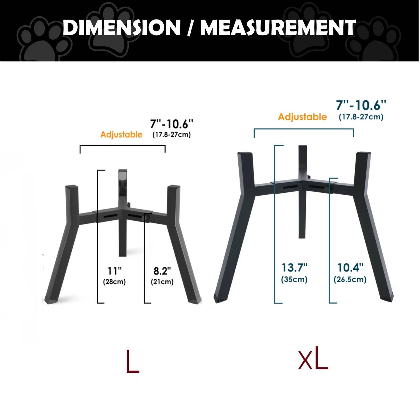 Tall Adjustable Pet Food Station