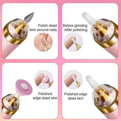 Compact 5-in-1 Nail Care Kit with LED Light
