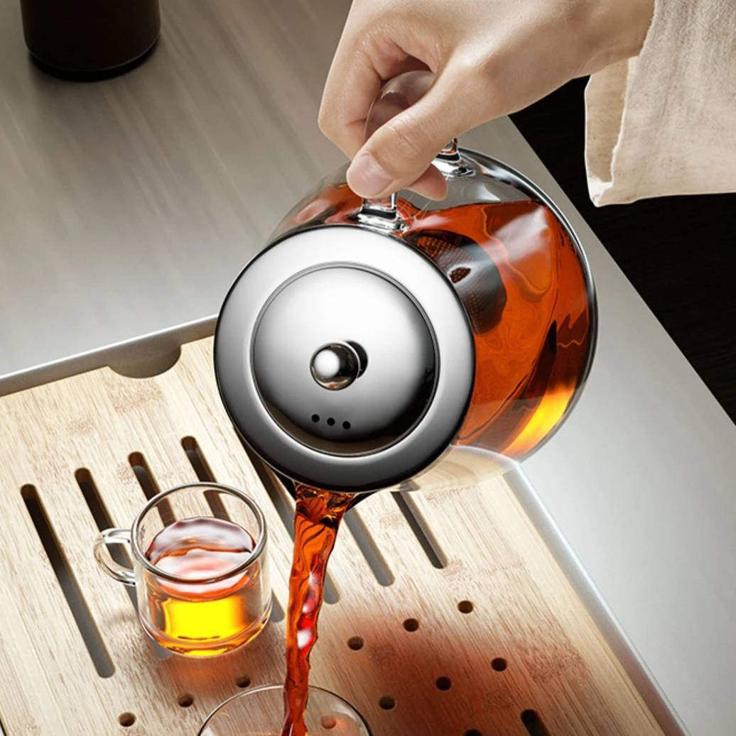 Durable Thermal Glass Tea Pot