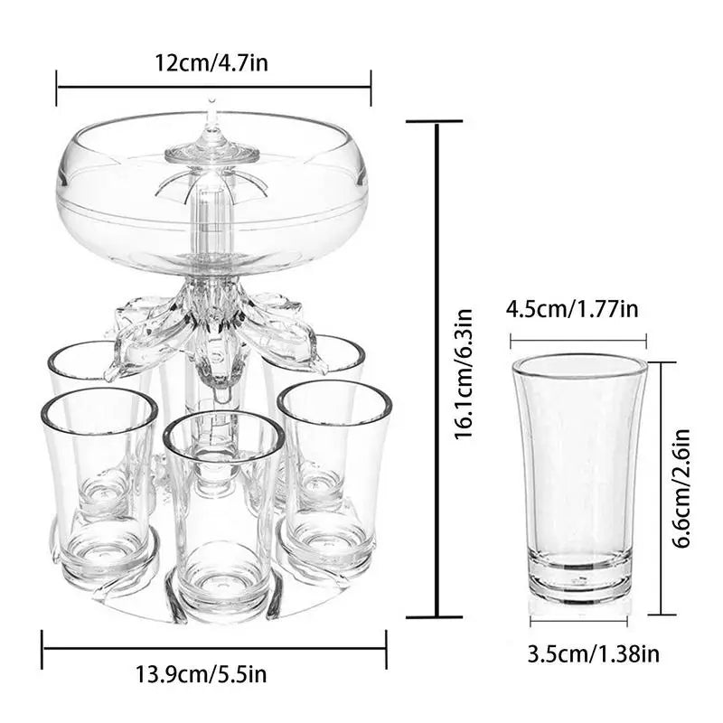 Compact 6 Piece Shot Glass Set