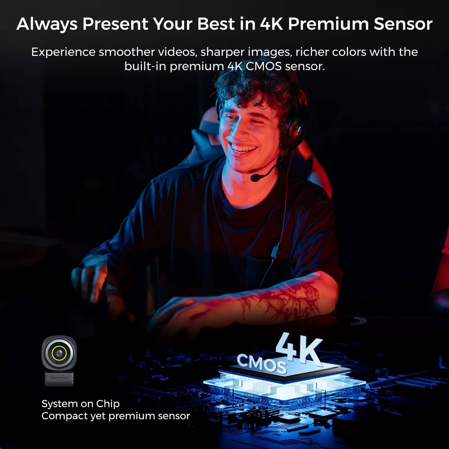Ultra HD 4K 60fps PC Camera