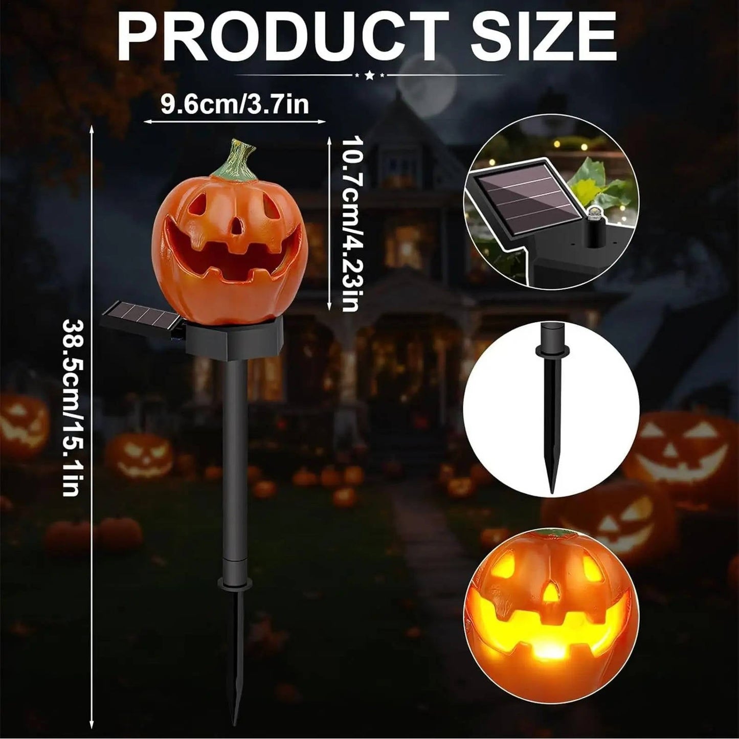 Bright LED Pumpkin Halloween Pathway Lights