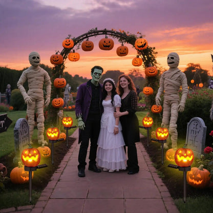 Bright LED Pumpkin Halloween Pathway Lights