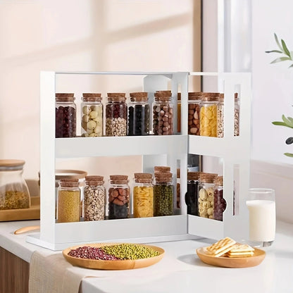 Rotating Spice Storage Rack Holder