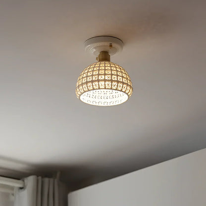 Simple White Ceramic Ceiling Light