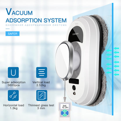 Wi-Fi Robot Glass Cleaner with Remote Auto Vacuum