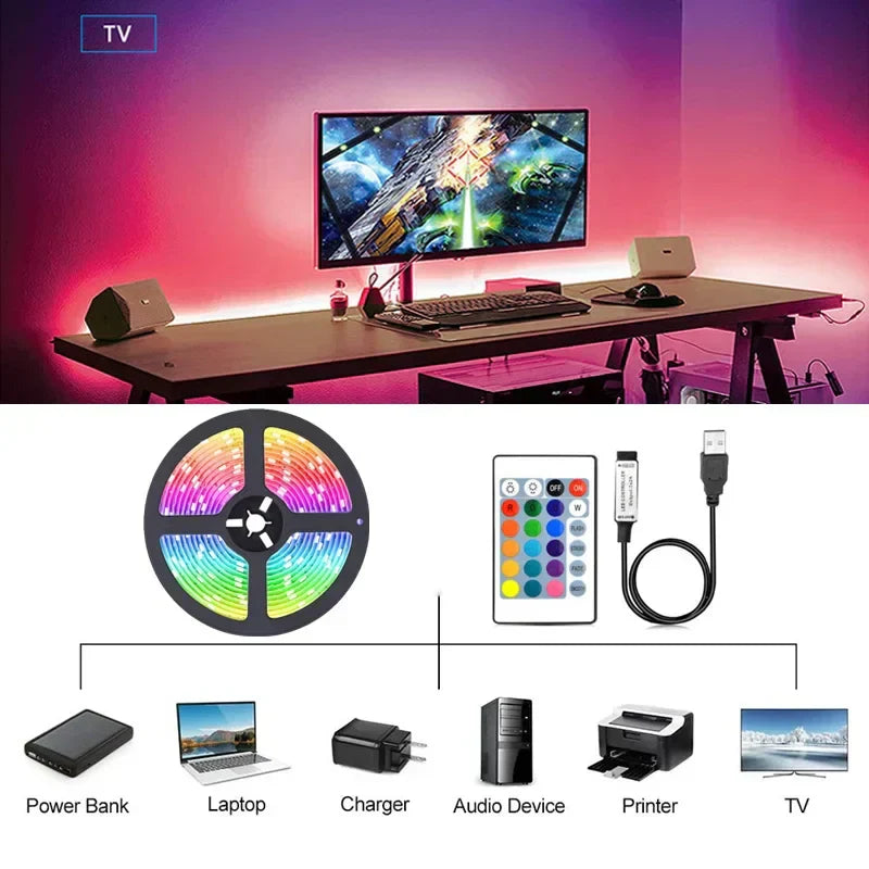 Colorful LED Light Strip for Home and TV