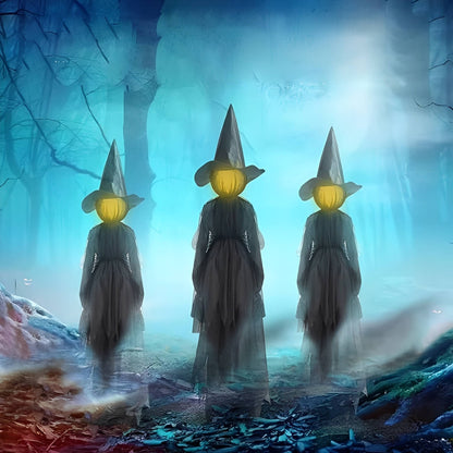 Spooky Animated Witch Halloween Decor Set - Befez