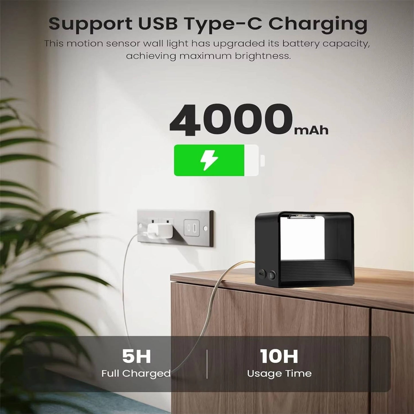 Smart Motion Sensor LED Wall Light with Remote