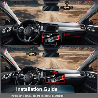 Dual Camera Car Dashboard Recorder With Night Vision