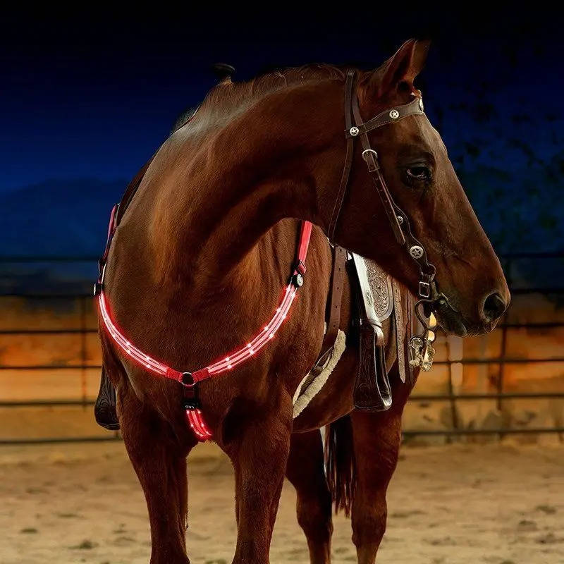 Reflective Horse Breastplate LED Lights