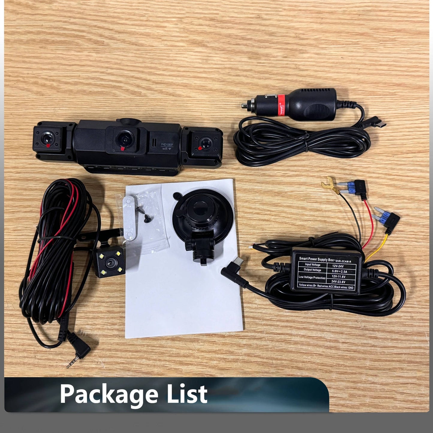 Dual Camera Car Dashboard Recorder With Night Vision