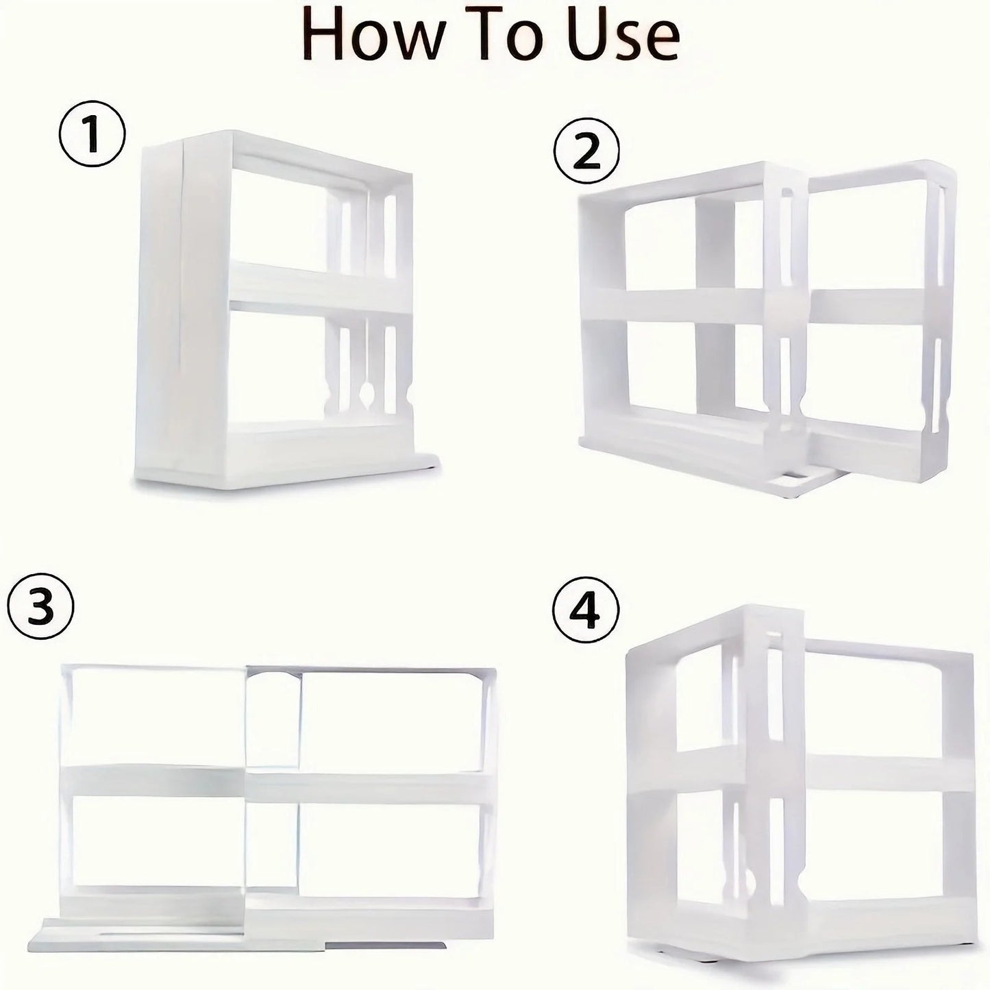 Rotating Spice Storage Rack Holder