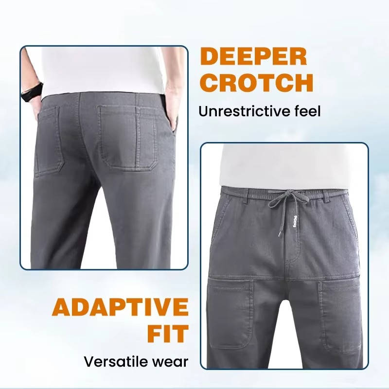 Flexible Mens Cargo Pants with Multiple Pockets