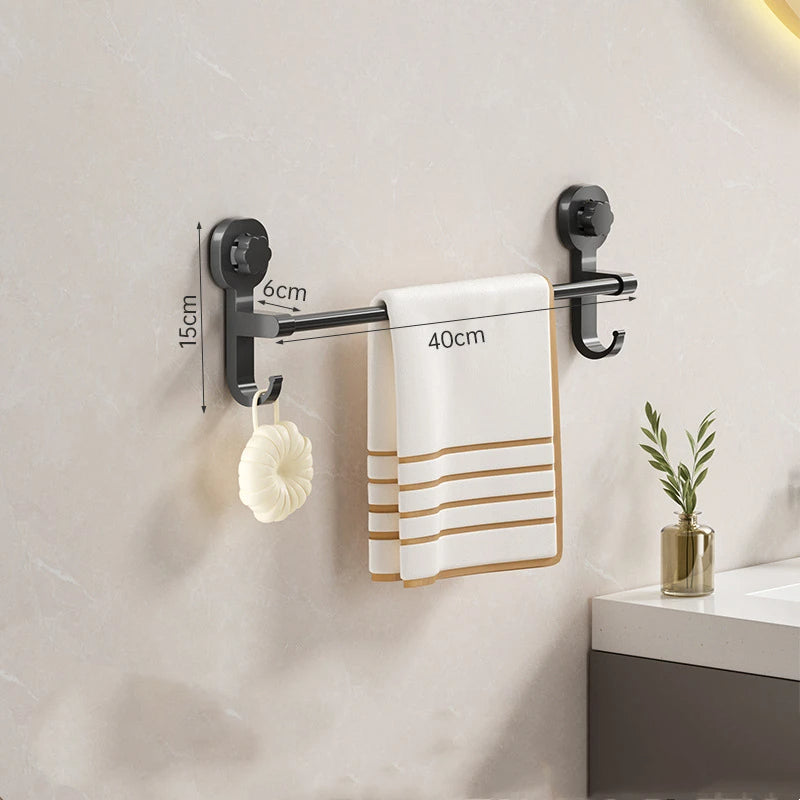 Adhesive Bathroom Towel Holder Rack