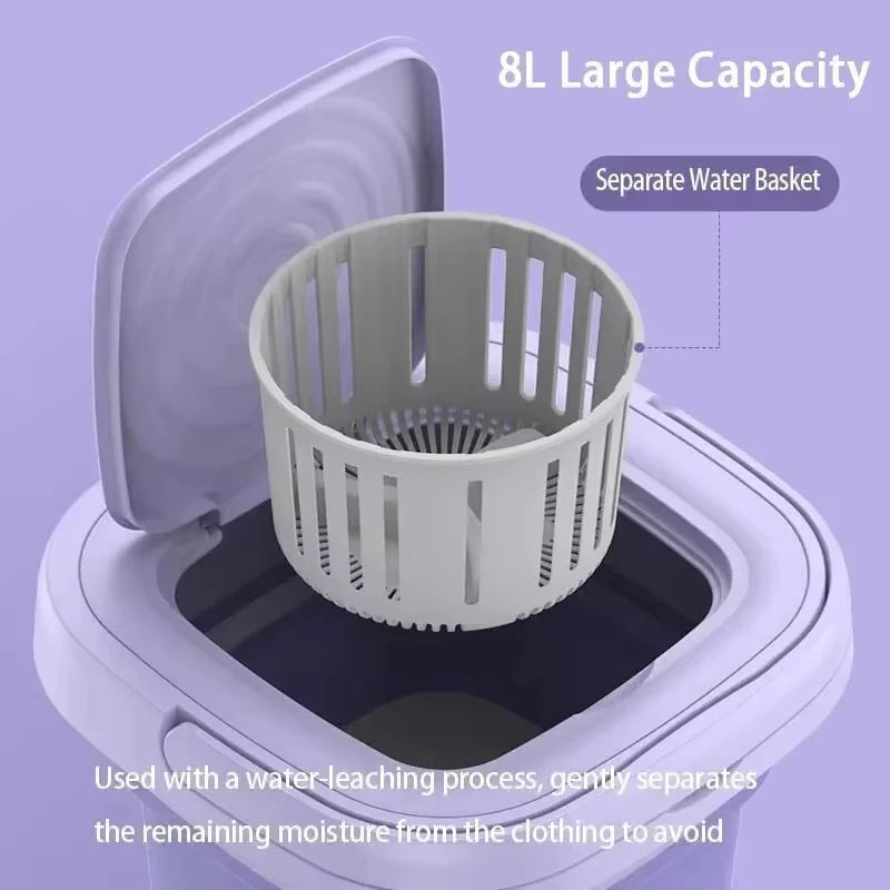 Compact Portable Mini Washer with Dryer