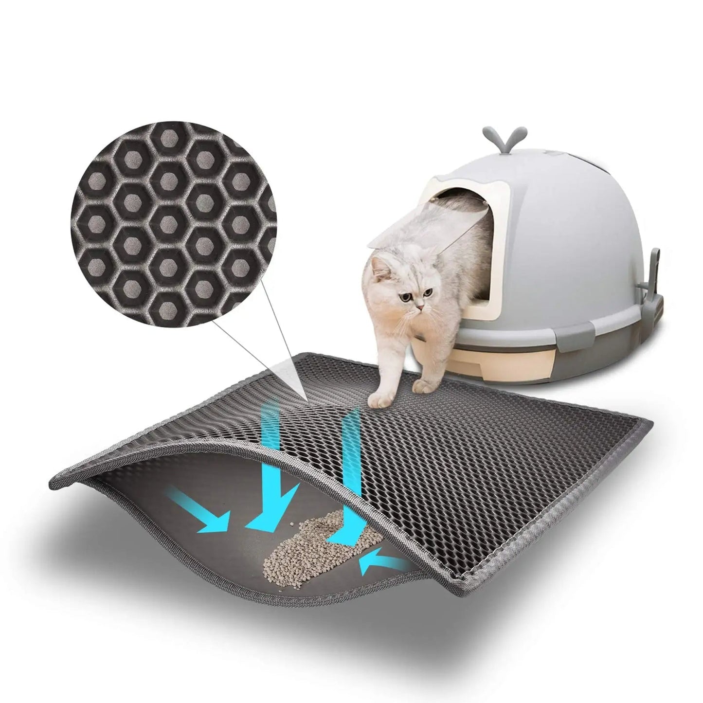 Practical Splash Proof Dual Layer Kitty Litter Mat