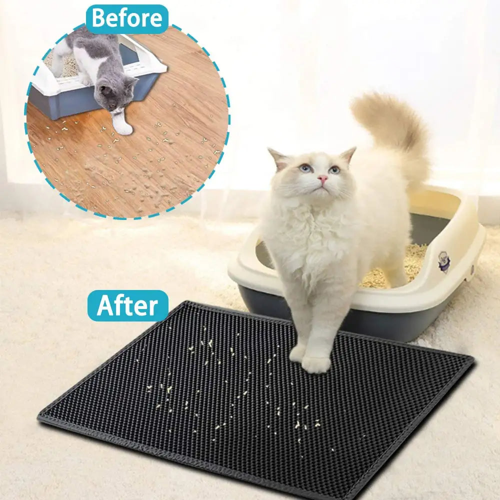 Practical Splash Proof Dual Layer Kitty Litter Mat