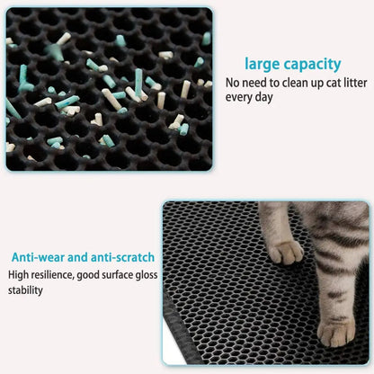 Practical Splash Proof Dual Layer Kitty Litter Mat